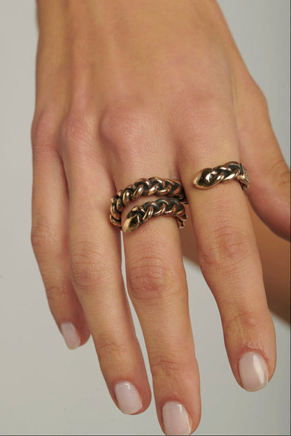 Anello mezzo baffo bronzo